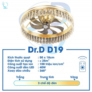 Quạt Ion âm Dr.D Model D19